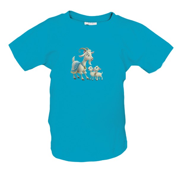 Tričko s potiskem Koza s kůzlaty